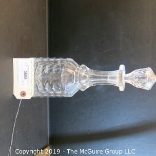 Crystal: Tall Lead Crystal Decanter w/ pointed stopper