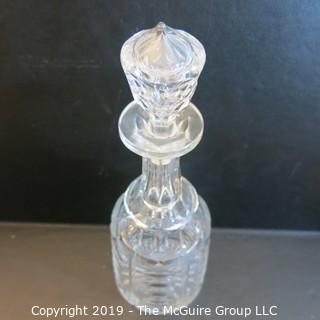 Crystal: Tall Lead Crystal Decanter w/ pointed stopper