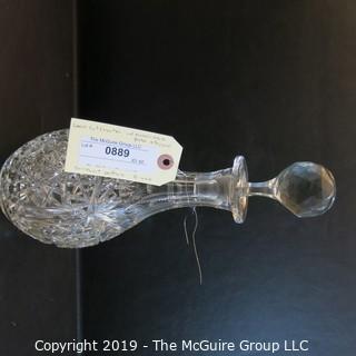 Crystal: Lead Crystal Decanter w/ narrow necked stopper