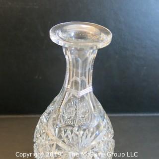 Crystal: Lead Crystal Decanter w/ narrow necked stopper