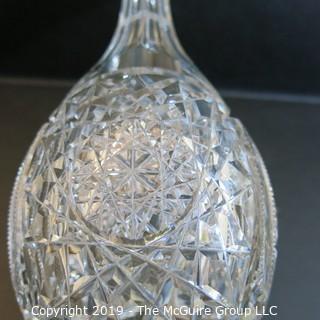 Crystal: Lead Crystal Decanter w/ narrow necked stopper