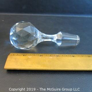 Crystal: Lead Crystal Decanter w/ narrow necked stopper