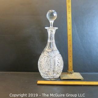 Crystal: Lead Crystal Decanter w/ narrow necked stopper