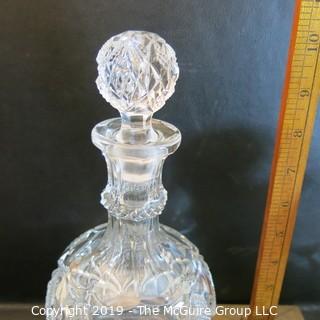 Two (2) EAPG Decanters w/ stoppers 1 w/ handle