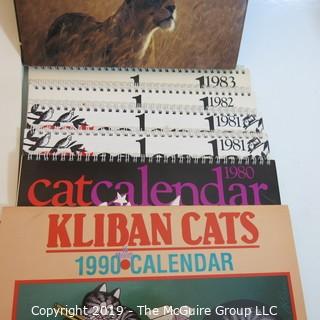 Books and VTG Cat Calendars 