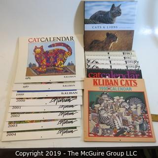 Books and VTG Cat Calendars 