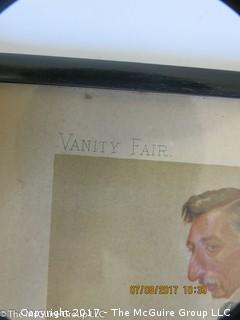 Framed Vanity Fair Lithograph; "Spy"; 10 1/2 x 16