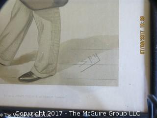 Framed Vanity Fair Lithograph; "Spy"; 10 1/2 x 16