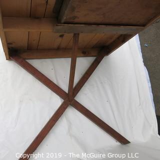 Furniture: Vintage: Hand-made Pine table top/desk w/ drawer