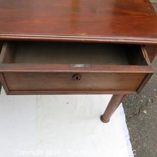 Furniture: Vintage: Antique: 2-Drawer Desk Top Mahogany Veneers