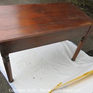 Furniture: Vintage: Antique: 2-Drawer Desk Top Mahogany Veneers