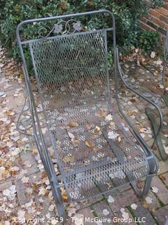 Furniture: Garden: 5-metal chairs and table