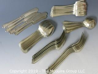 Collectible: Silver: Collection of sterling flatware - all same pattern; 1380g