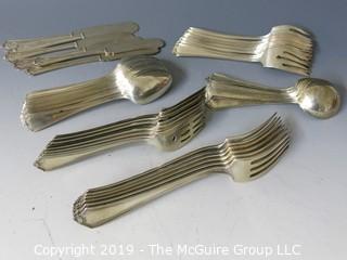 Collectible: Silver: Collection of sterling flatware - all same pattern; 1380g