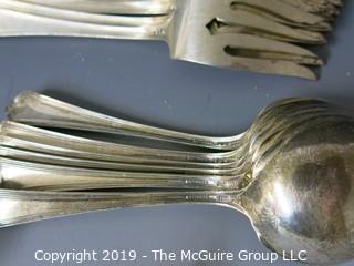 Collectible: Silver: Collection of sterling flatware - all same pattern; 1380g