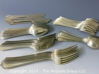 Collectible: Silver: Collection of sterling flatware - all same pattern; 1380g