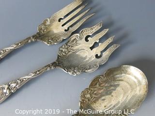 Collectible: Silver: (3) Large Sterling Serving Pieces; 278g 