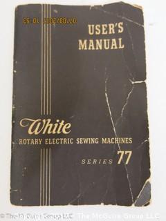 White Series 77 Rotary Electric Sewing Machine;  includes buttonhole attachment