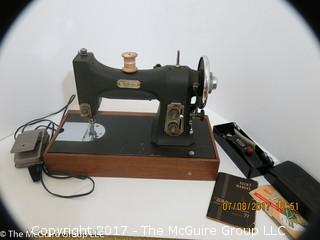 White Series 77 Rotary Electric Sewing Machine;  includes buttonhole attachment