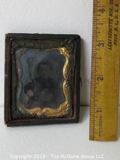 Collectible: Vintage: Photo: Daguerreotype Photo of Young Child; unidentified; 2 3/8 x 3" 
