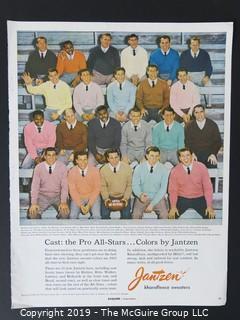 Full Page Ad in M-C Vintage M-C Esquire Magazine.  The NFL Stars looked a little different 