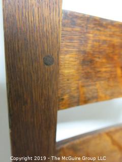 Furniture: Vintage: Mission Oak Pegged Ladder-back side chair missing seat