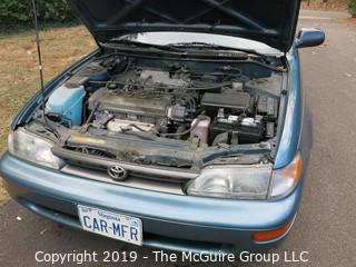 1995 Toyota Corolla Wagon, just 69,000 original miles, and all dealer service records; current inspection, new tires, 5 speed manual transmission.  VIN  JT2AE09V7S0096449