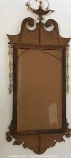 Furniture: Vintage: George III Mahogany and Parcel-Gilt Wall Mirror; 28 x 42"T