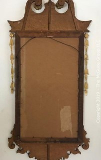 Furniture: Vintage: George III Mahogany and Parcel-Gilt Wall Mirror; 28 x 42"T