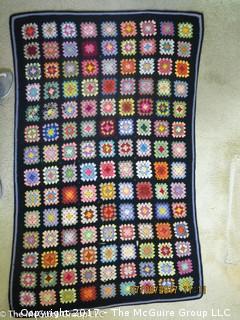 Hand woven throw blanket; 41 x 62