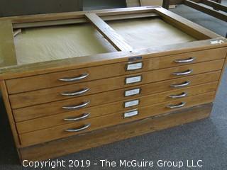 Mayline Wooden Flat File Oak