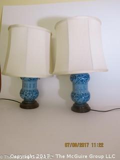 Pair of Ceramic Table Lamps; 19 1/2"T 