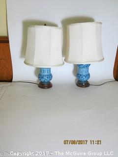 Pair of Ceramic Table Lamps; 19 1/2"T 