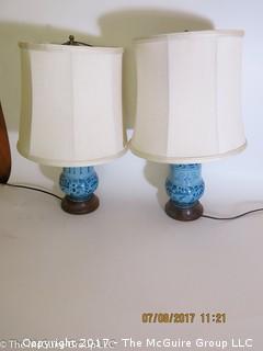 Pair of Ceramic Table Lamps; 19 1/2"T 