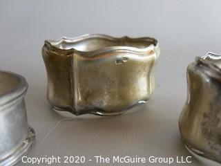 3 Silver 800 Napkin Rings