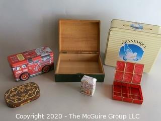 Group of Advertising Tins and Boxes