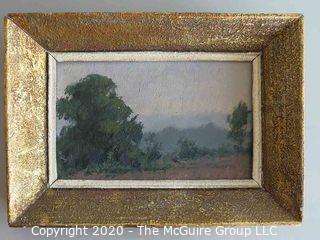 Gilt Framed Oil on Canvas Landscape Painting; 12 x 15" outer dimensions