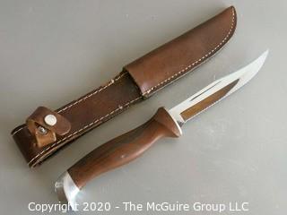 Cutco 10" Hunting Knife in Leather Sheath 