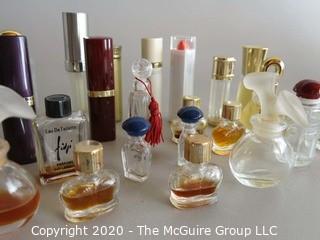 Vintage Vanity Items and Small Sample Perfume Bottles