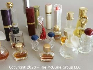 Vintage Vanity Items and Small Sample Perfume Bottles