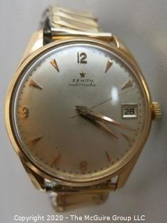 Zenith Automatic Gold Men's Wrist Watch with Expandable Band