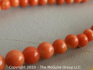 Group of 3 Necklaces including Natural Coral Bead Necklace
