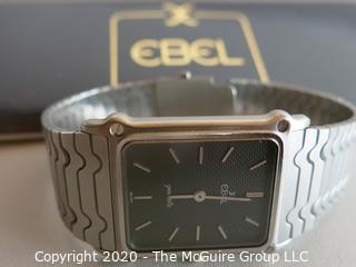 Ebel Men's Swiss Quartz Wrist Watch with original box; with certification paper 