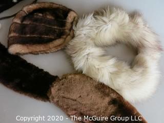 Group of Fur Hats and Wraps