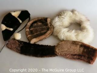 Group of Fur Hats and Wraps