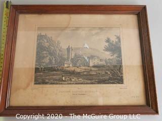 Framed Lithograph of Chateau