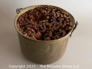 Brass Bucket with Fatwood