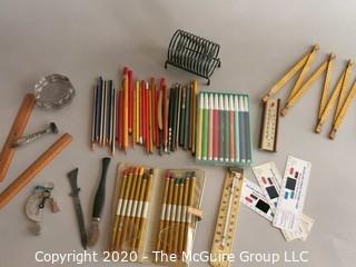 Group of Pencils and Desk Items