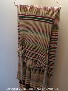 Francesca for Damon Retro Striped Long Sleeved Gown