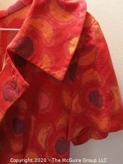 Red And Orange Print Dress